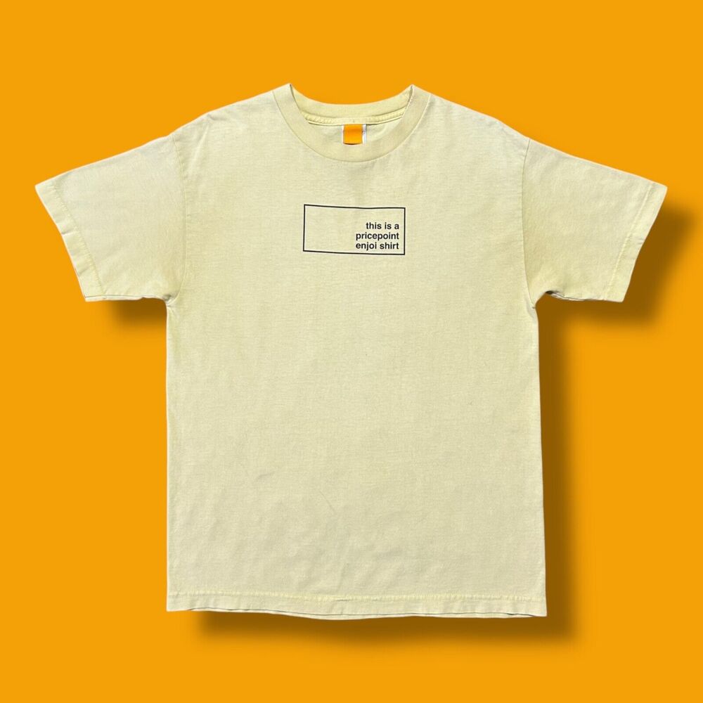 Vintage Enjoi Shirt Sun Faded Graphic Tee 90s y2k Cotton Medium Yellow Skate